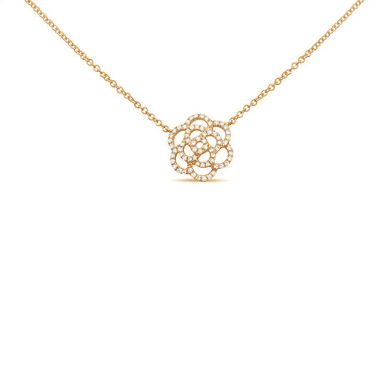 Flower Diamond Pave Necklace