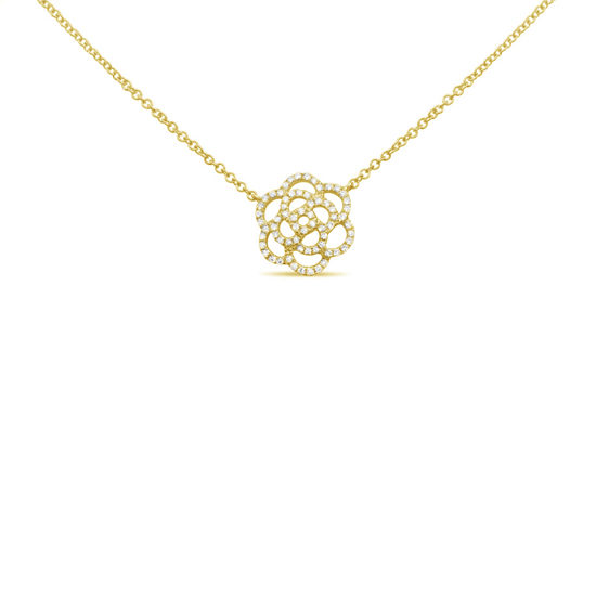 Flower Diamond Pave Necklace