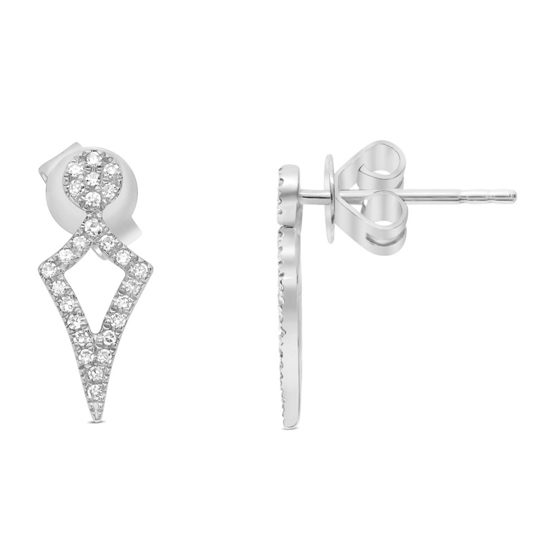 Diamond Kite Stud Earrings