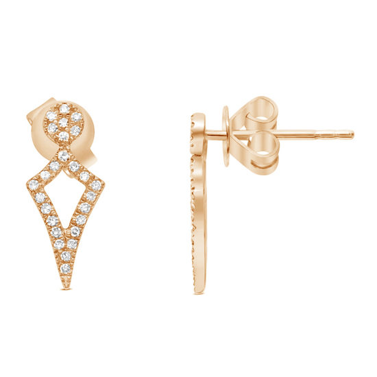 Diamond Kite Stud Earrings