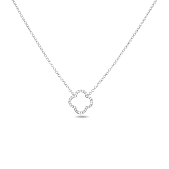 Quatrefoil Diamond Pave Necklace Quatrefoil Diamond Pave Necklace
