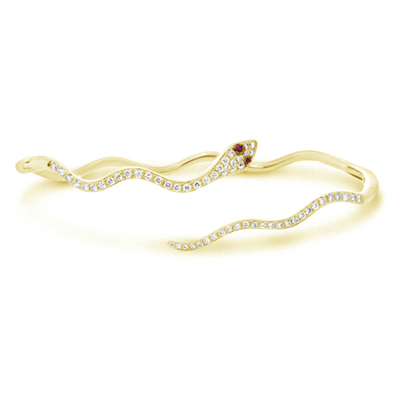 Diamond and Ruby Snake Bangle Diamond and Ruby Snake Bangle