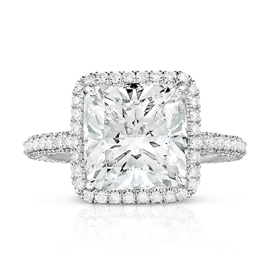 The 4.21 Carat Cushion Cut Diamond InLove Setting | Marisa Perry by Douglas Elliott