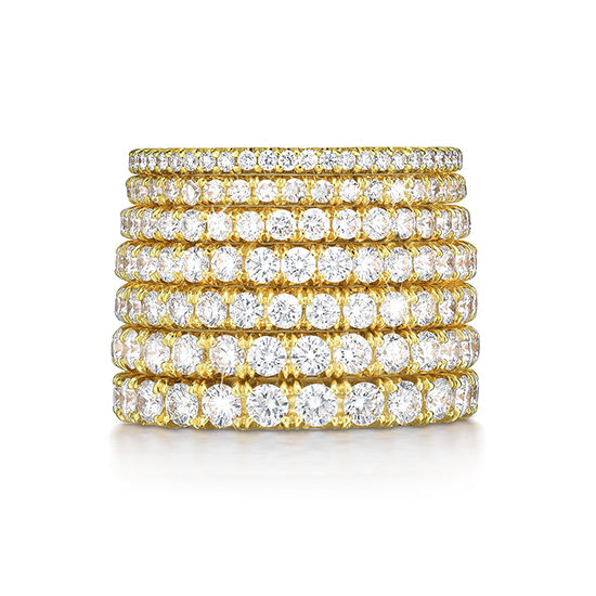 Marisa Perry Micro Pave Eternity Bands 18k Yellow Gold | Marisa Perry by Douglas Elliott