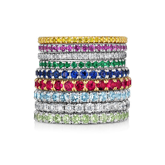 Marisa Perry Multicolored Micro Pave Bands | Marisa Perry by Douglas Elliott