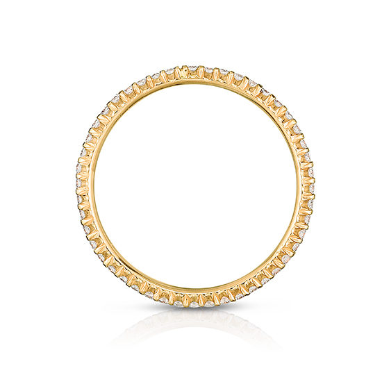 Half Point Micro Pave Diamond Band 18K Rose Gold | Marisa Perry by Douglas Elliott