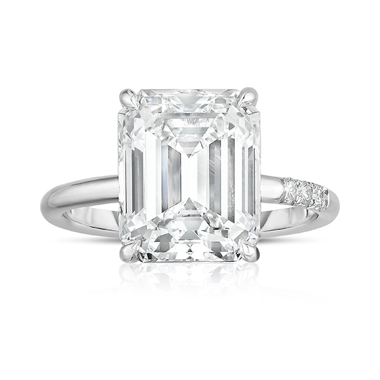 5.01 Carat Emerald Cut DE Solitaire | Marisa Perry by Douglas Elliott ...