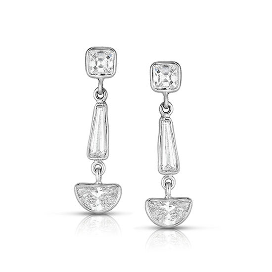 Half moon-cut Diamond Dangle Earrings | Marisa Perry Light Drop Earrings
