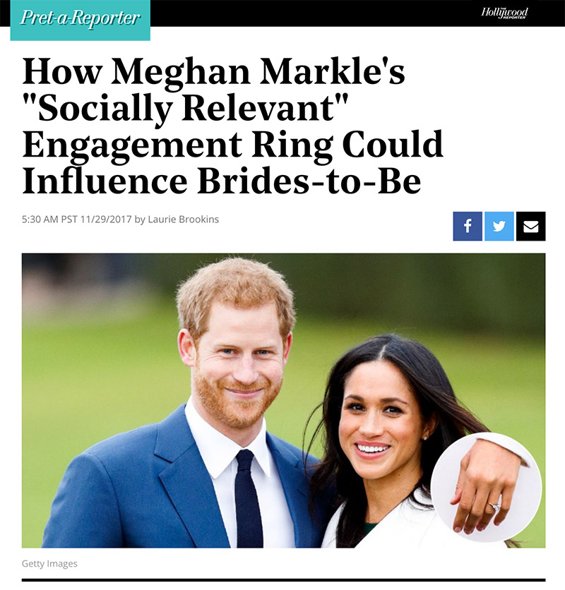 How Meghan Markle’s “Socially Relevant” Engagement Ring Could Influence Brides-to-Be