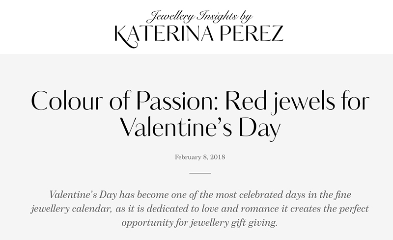 Colour of Passion: Red jewels for Valentine’s Day