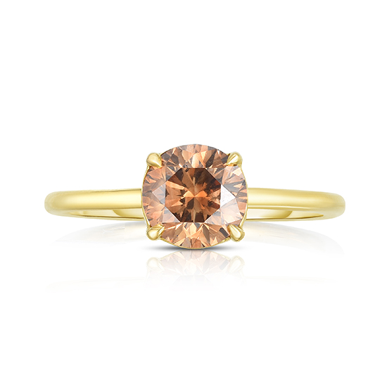 Round Brilliant Cut DE Solitaire with a Color Treated Brown Diamond | Marisa Perry by Douglas Elliott Round Brilliant Cut DE Solitaire with a Color Treated Brown Diamond | Marisa Perry by Douglas Elliott