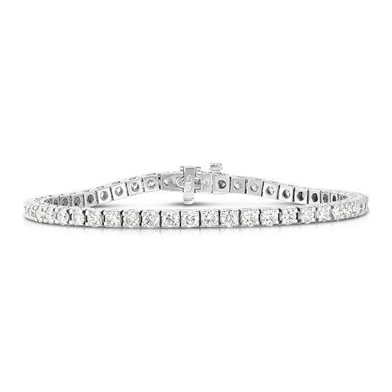 5.52 Total Carat Weight Round Brilliant Cut Diamond Tennis Bracelet