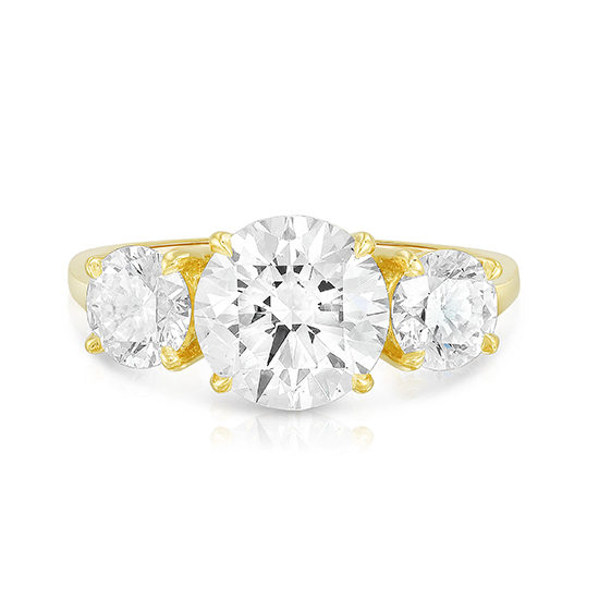 2.03 Carat Round Brilliant Cut Three Stone Engagement Ring | Marisa Perry by Douglas Elliott