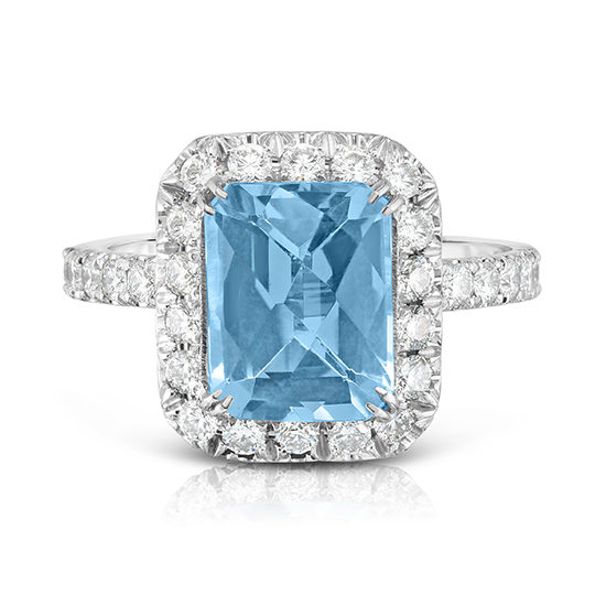 Blue Topaz InLove Ring Platinum | Marisa Perry by Douglas Elliott