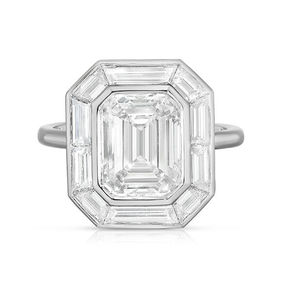 The Emerald Cut Diamond Deco Dream 2.0 Platinum | Marisa Perry by Douglas Elliott