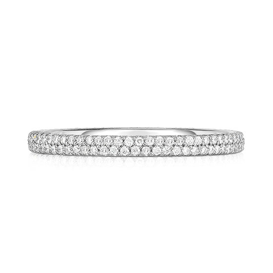 Double Row Half Point Micro Pave Band | Marisa Perry by Douglas Elliott ...