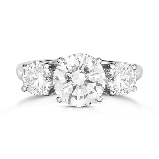 2 Carat Round Brilliant Cut Three Stone Engagement Ring Platinum | Marisa Perry by Douglas Elliott 2 Carat Round Brilliant Cut Three Stone Engagement Ring Platinum | Marisa Perry by Douglas Elliott