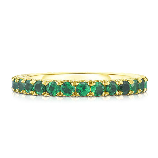 Dark Green Tsavorite Micro Pave Eternity Band | Marisa Perry By Douglas Elliott