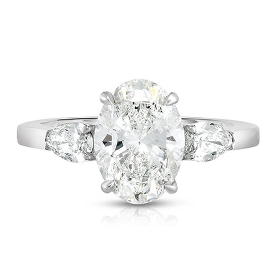 The Oval Cut Diamond Three Stone With Pears | Marisa Perry by Douglas Elliott