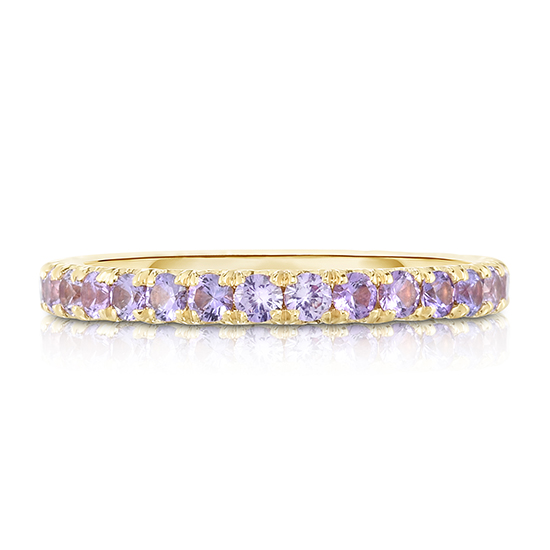Three Point Purple Sapphire Micro Pave Eternity Band | Marisa Perry By ...