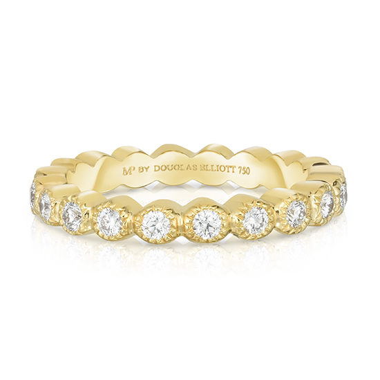 Milgrain Circle of Love 18k Yellow Gold | Diamond Eternity Band | By Douglas Elliott