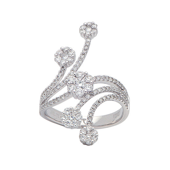Diamond Flower Ring 18k White Gold | Marisa Perry
