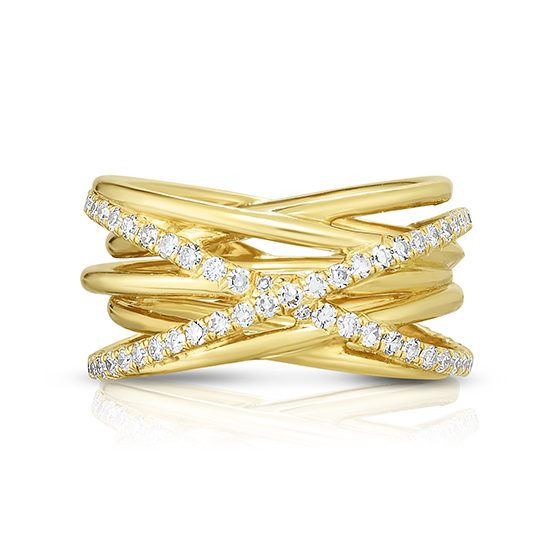 The Hurricane Ring | 18k Yellow Gold and Diamonds | Marisa Perry by Douglas Elliott