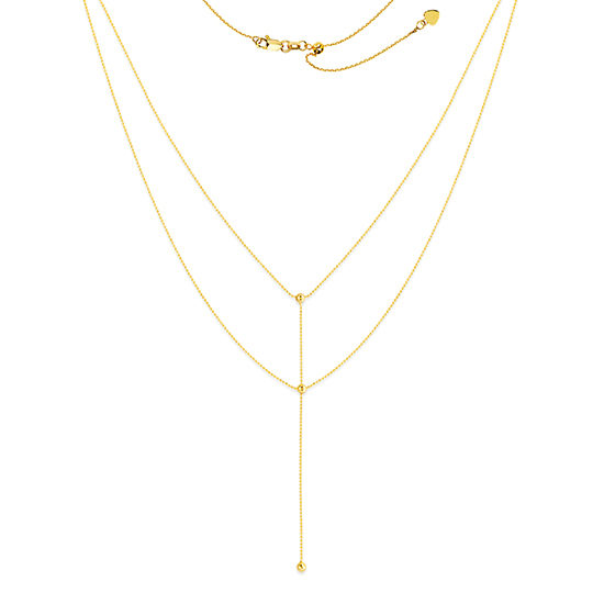 Double Layer Gold Necklace Set / Satellite Bead Chain Choker / Two