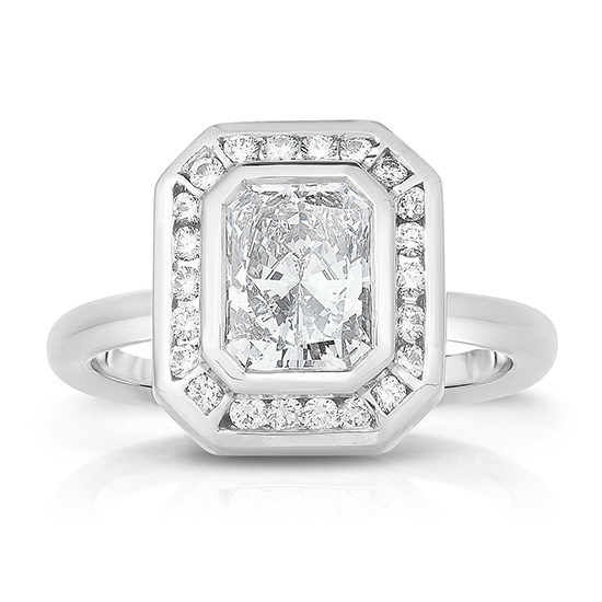 The Radiant Cut Diamond Deco Dream 2.0 Platinum | Marisa Perry by Douglas Elliott