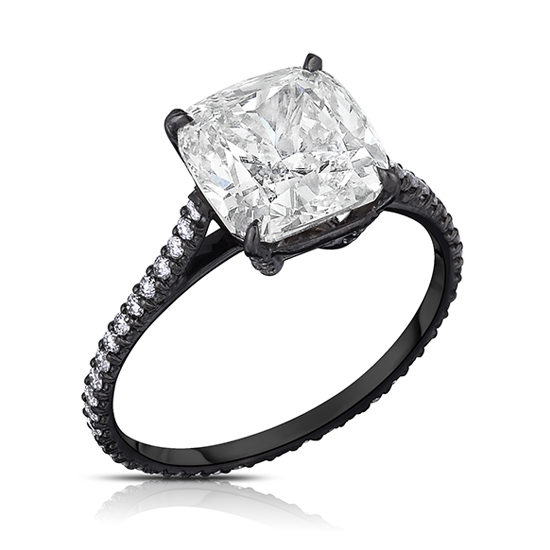 3.02 Carat Cushion Cut Black Orchid Setting | Marisa Perry by Douglas Elliott