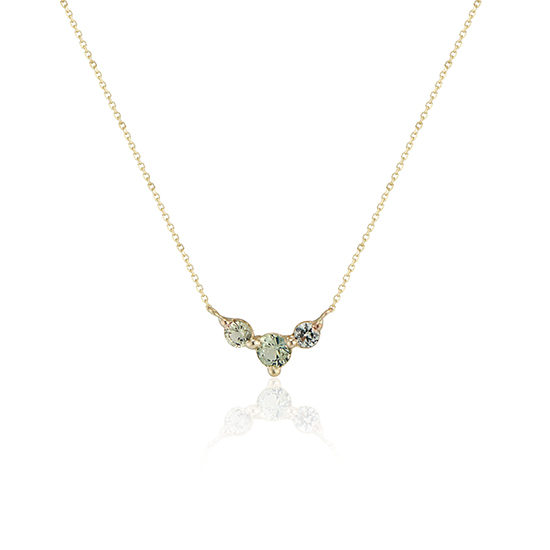 Teal Sapphire Trio Necklace | TER
