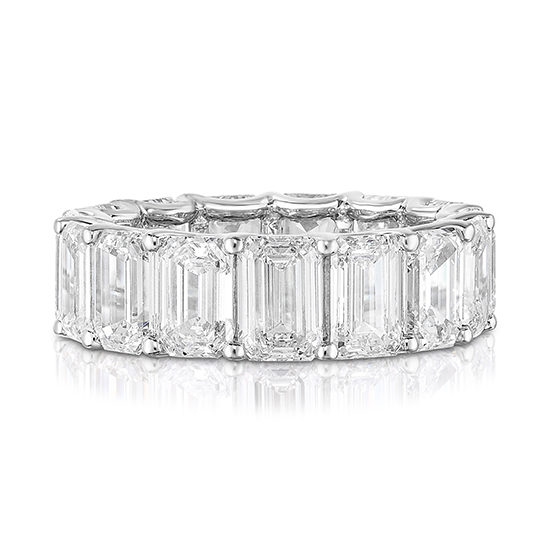 10.93 carat Emerald cut Diamond Eternity Band | Marisa Perry by Douglas Elliott