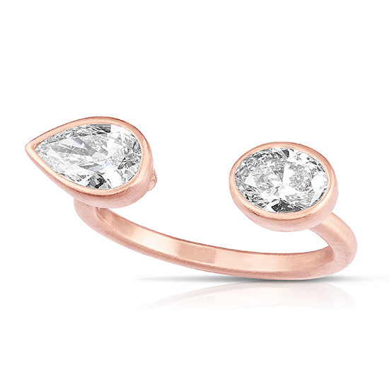 Pear Shape and Oval cut Diamond Split Ring | Marisa Perry by Douglas Elliott