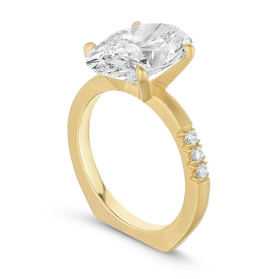 4.60 carat Oval Jayne Ring 18k Yellow Gold | Marisa Perry by Douglas Elliott