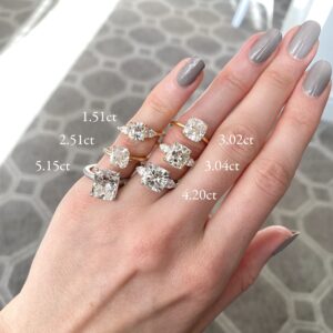 Average carat wedding ring on sale