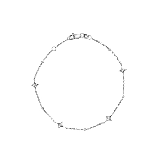 Star Struck Bracelet 14k White Gold