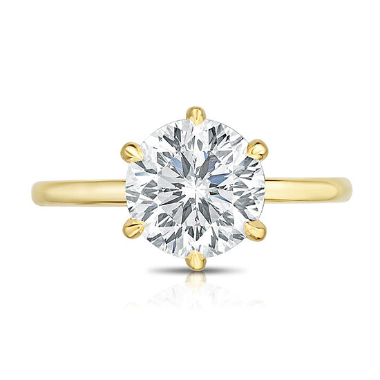 97 Facet Round Brilliant Cut Six Prong Engagement Ring | Marisa Perry by Douglas Elliott