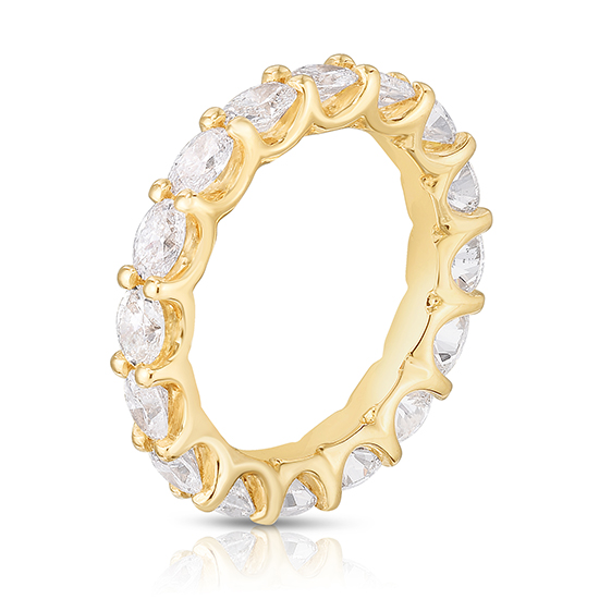 East to West Oval Cut Diamond Band 18k Yellow Gold | Marisa Perry by Douglas Elliott