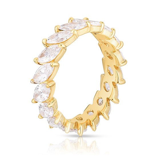 Marquise Cut Diamond Band Yellow Gold | Marisa Perry by Douglas Elliott