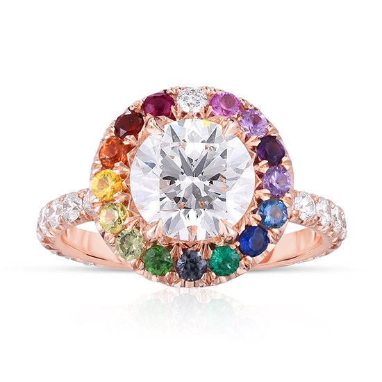 Round Brilliant Cut "Sprinkles Collection" Engagement Ring