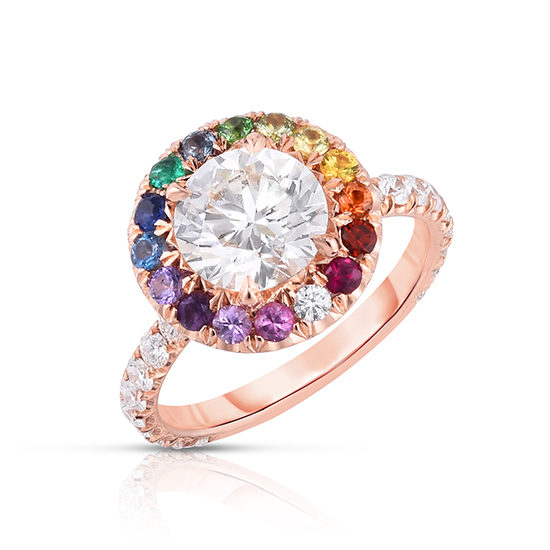 Round Brilliant Cut "Sprinkles Collection" Engagement Ring