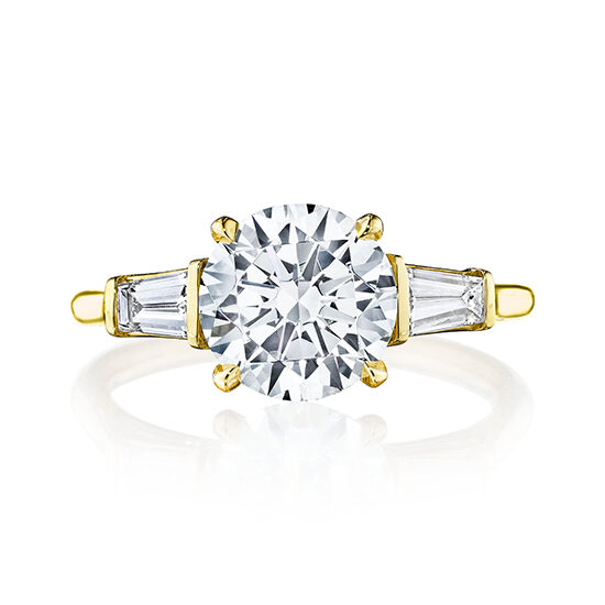 Three Stone Flush Fitting Diamond Engagement Ring | Marisa Perry by Douglas Elliott