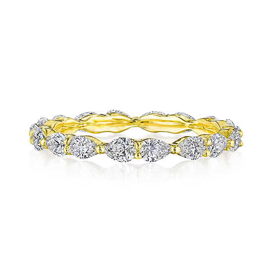 Pear Shape Diamond Eternity Band in 18k Yellow Gold | Marisa Perry by Douglas Elliott