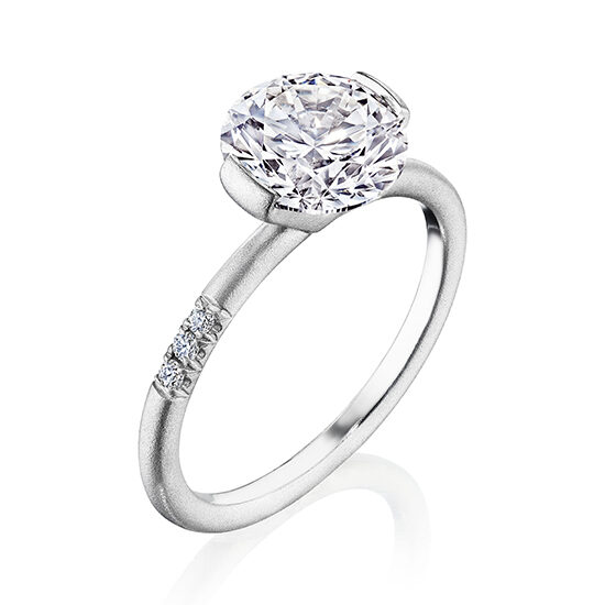 The Edge Solitaire Engagement Ring With a Round Brilliant Diamond | Marisa Perry by Douglas Elliott