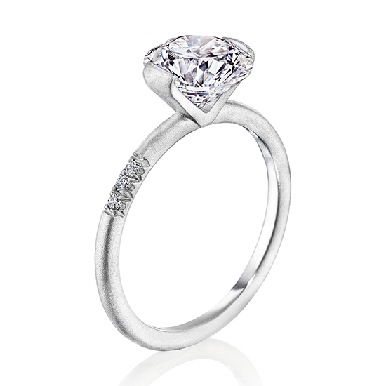 The Edge Solitaire Engagement Ring With a Round Brilliant Diamond | Marisa Perry by Douglas Elliott