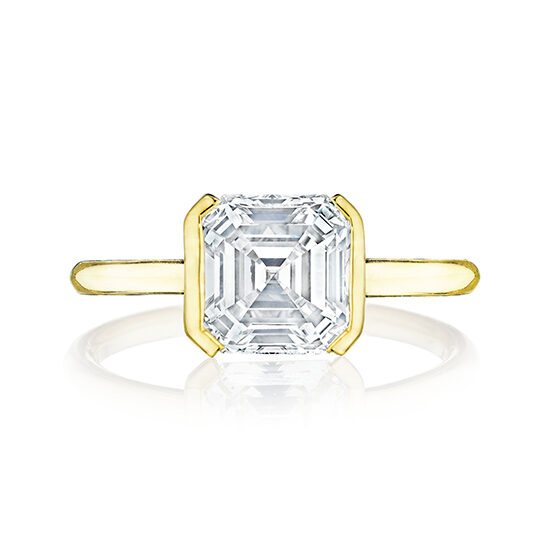 The Edge Solitaire Engagement Ring With an Asscher Cut Diamond | Marisa Perry by Douglas Elliott