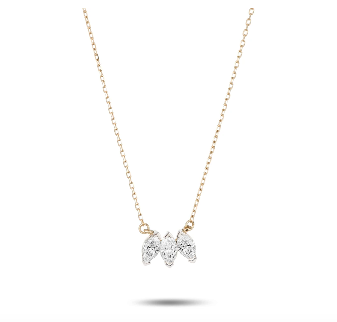 Adina Reyter - Marquise Trio Diamond Necklace Adina Reyter - Marquise Trio Diamond Necklace