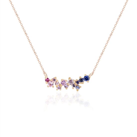 Rose Ombre Sapphire necklace