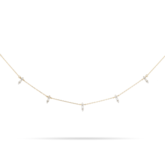 Dainty Baguette Stack Necklace