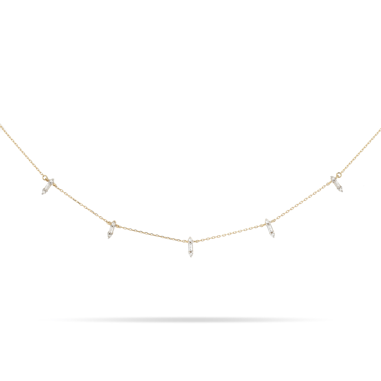 Dainty Baguette Stack Necklace Dainty Baguette Stack Necklace